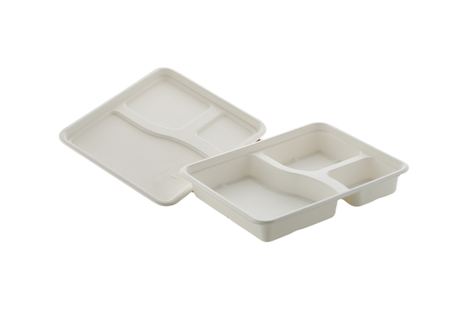 3 COMPARTMENT MEAL TRAY & LID