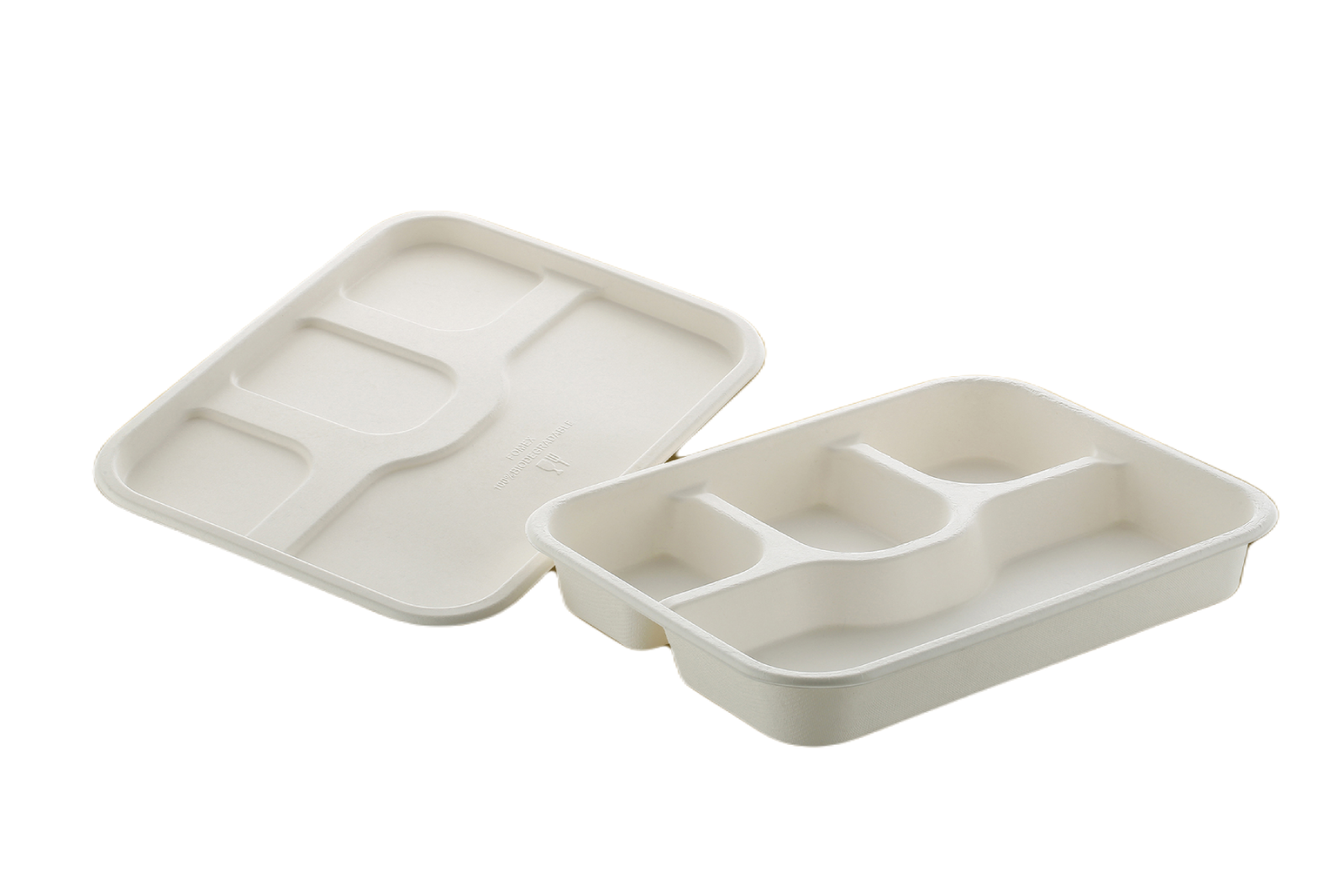 4 COMPARTMENT MEAL TRAY & LID